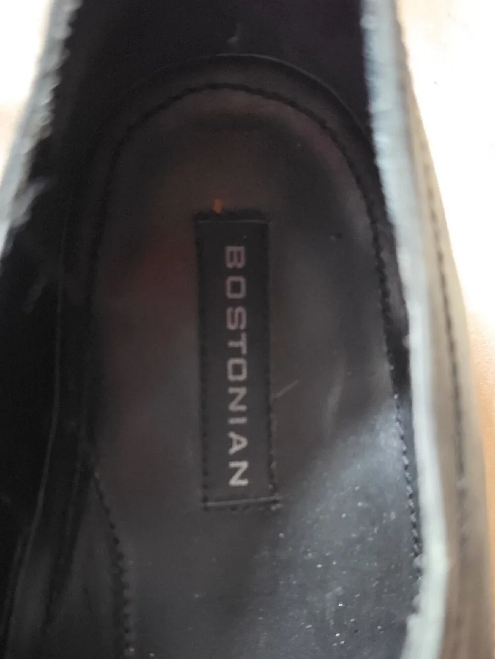 Bostonian Black Leather Lace-Up Derby Shoes
